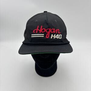 Vintage Ben Hogan H40 Hat 90s Golf Chord Leather Strapback